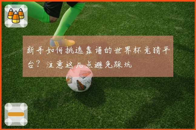 新手如何挑选靠谱的世界杯竞猜平台？注意这几点避免踩坑